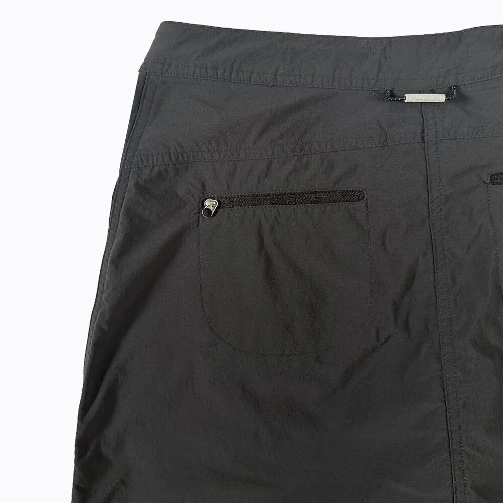 LL Bean Black Vista Trek Skort 8 Nylon Spandex Hiking Golf Tennis Pockets Sporty